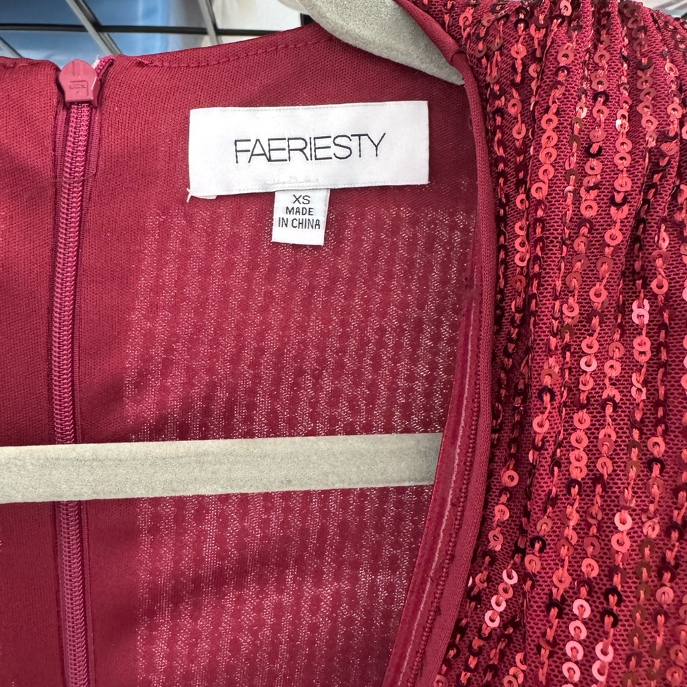 Faeriesty Red Sequin Dress